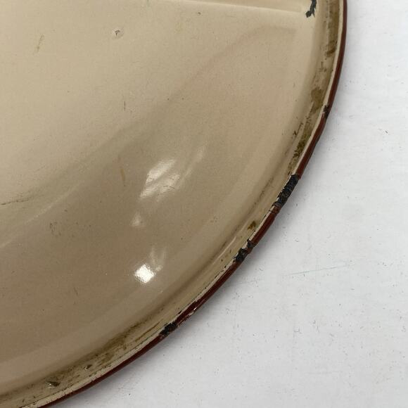 Fred Roberts Antique Western Enamelware Divided Dinner Plate - Picture 7 of 8